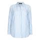 BEIGE LABEL PURE LINEN blue STRIPED SHIRT 