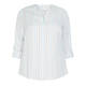 OPEN END PURE LINEN PALE BLUE STRIPE SHIRT