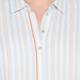 OPEN END LONG PALE BLUE STRIPE SHIRT