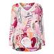 OPEN END FINE KNIT PAISLEY PRINT SWEATER