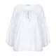 OPEN END embroidered white smock TUNIC