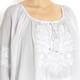 OPEN END embroidered white smock TUNIC