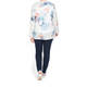 OPEN END LINEN SHIRT IN BLUE AND CORAL PRINT