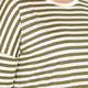 OPEN END khaki striped linen Tunic