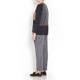 ELENA MIRO charcoal turnup TROUSERS