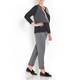 ELENA MIRO charcoal turnup TROUSERS