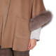 PIAZZA DELLA SCALA REVERSIBLE CAMEL COAT FOX FUR TRIM 