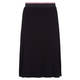 ELENA MIRO STRETCH JERSEY PULL-ON MIDI SKIRT BLACK