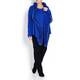 PASSIONI ROYAL BLUE FUR TRIMMED KNITTED TWIN SET