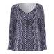 PASSIONI EMBOSSED KNIT STUDDED SWEATER