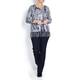 PASSIONI SILVER PAINT FRINGED SWEATER