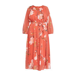 PERSONA BY MARINA RINALDI FLORAL DRESS CORAL - Plus Size Collection
