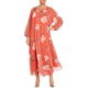 PERSONA BY MARINA RINALDI FLORAL DRESS CORAL