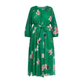 PERSONA BY MARINA RINALDI FLORAL DRESS GREEN - Plus Size Collection