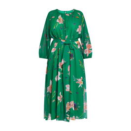 PERSONA BY MARINA RINALDI FLORAL DRESS GREEN - Plus Size Collection