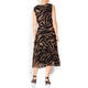 PERSONA BY MARINA RINALDI GEORGETTE ZEBRA PRINT DRESS WITH OPTIONAL SLEEVE