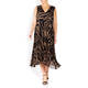 PERSONA BY MARINA RINALDI GEORGETTE ZEBRA PRINT DRESS WITH OPTIONAL SLEEVE