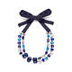 PERSONA BY MARINA RINALDI JEWEL AND GROSGRAIN RIBBON NECKLACE BLUE