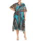 MARINA RINALDI PAISLEY DRESS TURQUOISE