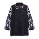 PERSONA BY MARINA RINALDI LACE SHIRT BLACK