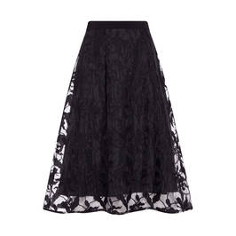PERSONA BY MARINA RINALDI LACE LINED SKIRT BLACK - Plus Size Collection