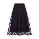 PERSONA BY MARINA RINALDI LACE LINED SKIRT BLACK