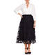 PERSONA BY MARINA RINALDI LACE LINED SKIRT BLACK