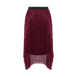 PERSONA BY MARINA RINALDI SEQUIN SKIRT BORDEAUX - Plus Size Collection