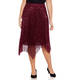 PERSONA BY MARINA RINALDI SEQUIN SKIRT BORDEAUX