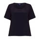 PERSONA BY MARINA RINALDI SILK ACETATE TOP NAVY