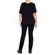 PERSONA BY MARINA RINALDI SILK ACETATE TOP BLACK
