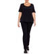 PERSONA BY MARINA RINALDI SILK ACETATE TOP BLACK
