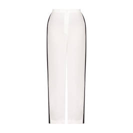 Persona By Marina Rinaldi White Trousers Black Tipping  - Plus Size Collection
