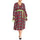 PERSONA BY MARINA RINALDI CHEQUER PRINT WRAP DRESS MULTI