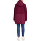 NOW BY PERSONA TWO-FABRIC HOODED COAT BERRY