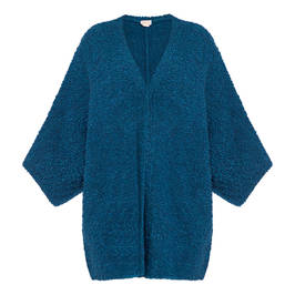 NOW BY PERSONA LONG CARDIGAN TEAL - Plus Size Collection