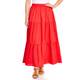 NOW by Persona Tiered Cotton Skirt Red