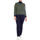 NOW BY PERSONA  LUREX POLO NECK GREEN