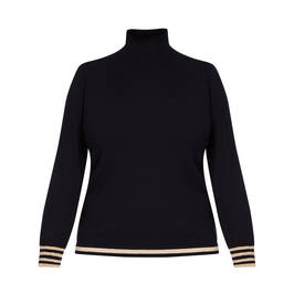NOW BY PERSONA POLO NECK SWEATER BLACK - Plus Size Collection