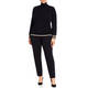 NOW BY PERSONA CROPPED TROUSERS BLACK