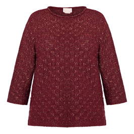 NOW BY PERSONA SWEATER BERRY - Plus Size Collection