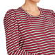 NOW BY PERSONA STRIPE LUREX TOP RED 