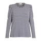 NOW BY PERSONA STRIPE LUREX TOP NAVY 