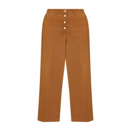 NOW BY PERSONA FLARED TROUSER CARAMEL  - Plus Size Collection
