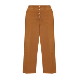 NOW BY PERSONA FLARED TROUSER CARAMEL  - Plus Size Collection
