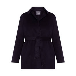 PERSONA BY MARINA RINALDI WOOL COAT NAVY  - Plus Size Collection