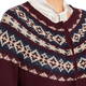 PERSONA BY MARINA RINALDI FAIRISLE KNIT CARDIGAN WINE