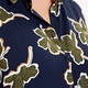 PERSONA BY MARINA RINALDI LEAF PRINT CADY DRESS NAVY