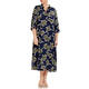 PERSONA BY MARINA RINALDI LEAF PRINT CADY DRESS NAVY