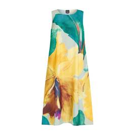 Persona by Marina Rinaldi Floral Print Dress Aqua With Optional Sleeves - Plus Size Collection